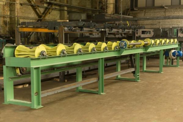 Рольганг конический с роликами